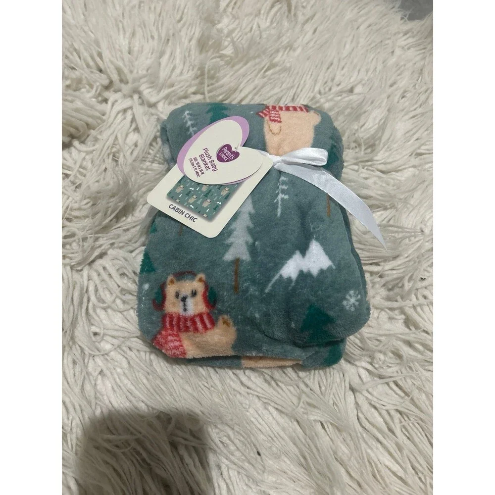 NEW with tag Parent's Choice Plush Baby Blanket - Cabin Chic